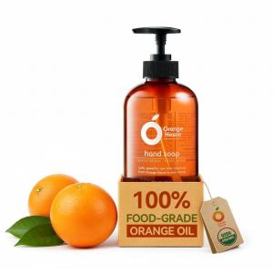 Orange House Natural Liquid Hand Soap with Food-Grade Orange Oil, Cruelty-free, Soft and Moisturizing, 12 Fl Oz(12 Fl Oz (Pack of 1))