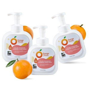 ORANGE HOUSE Color Changing Foaming Hand Soap, Plant Based Hand Soap Foam, Orange Oil Foam Hand Soap, Moisturizing Foam Soap, Non Harmful Ingredients Hand Soap, 11.8 Fl Oz (3 Packs)(12 Fl Oz (Pack of 3))