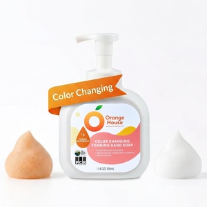 ORANGE HOUSE Color Changing Foaming Hand Soap, Plant Based Hand Soap Foam, Orange Oil Foam Hand Soap, Moisturizing Foam Soap, Non Harmful Ingredients Hand Soap, 11.8 Fl Oz (3 Packs)(12 Fl Oz (Pack of 1))